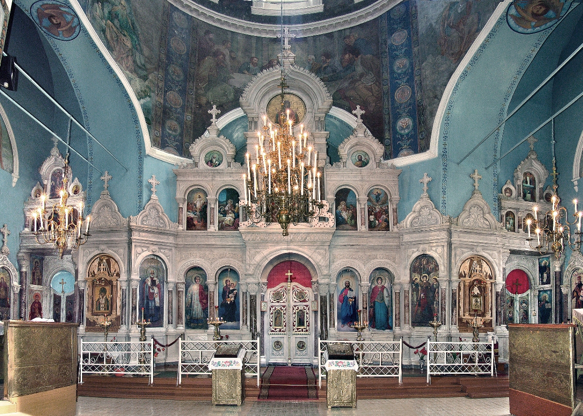 Мраморный иконостас в Михайловском храме п. Борисовка.