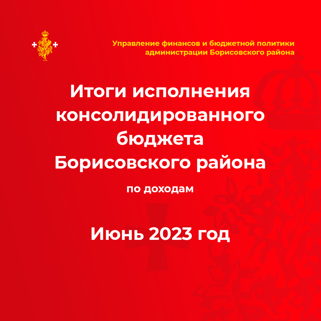 Итоги исполнения консолидированного бюджета Борисовского района за истекший период 2023 года.