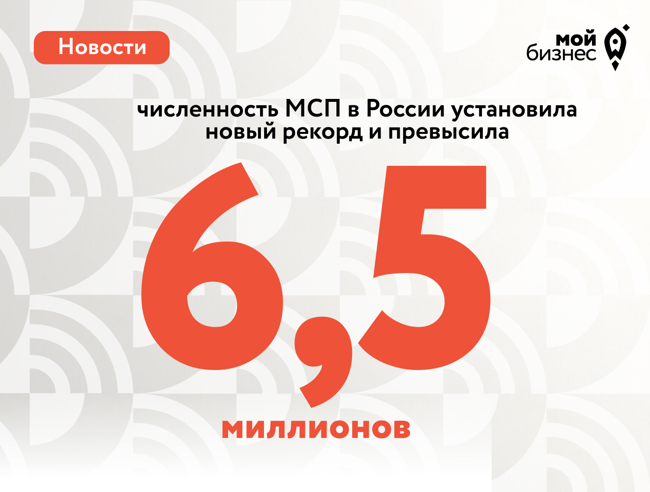 Численность МСП в России установила новый рекорд и превысила 6,5 млн.