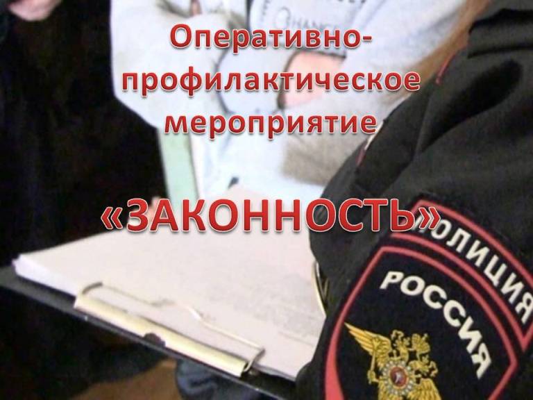 На территории Борисовского округа проводится  оперативно - профилактическое мероприятие  «Законность».